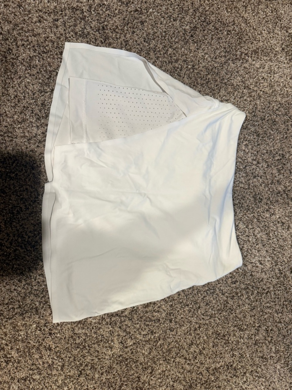 Lululemon White Athletic Skort with Integrated Liner